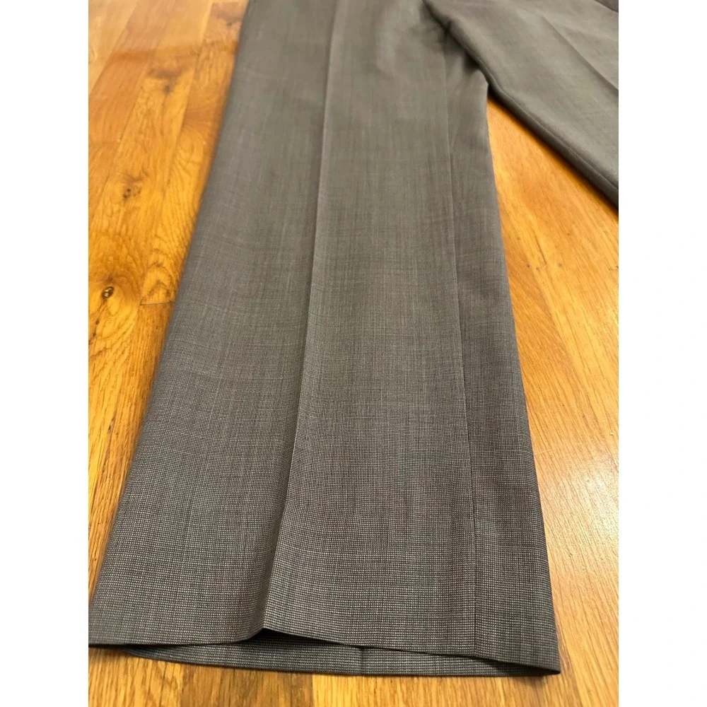Zanella Nordstrom Todd Grey Wool Dress Pants Mens 33 Flat Front Made in Italy